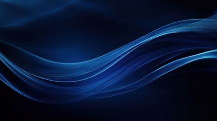 Naklejka premium Elegant Blue background with delicate lines, ideal for design and banner templates. Featuring a sophisticated dark theme with minimalist motifs and subtle, refined minimalist wallpaper.