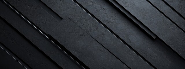 Diagonal stripes on dark background with copy space for design. Perfect for modern banner templates, abstract dark striped wallpaper, simple dark textured background.