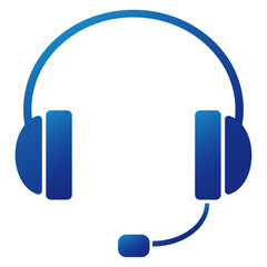 ビジネスアイコン「インカム付きヘッドフォン」