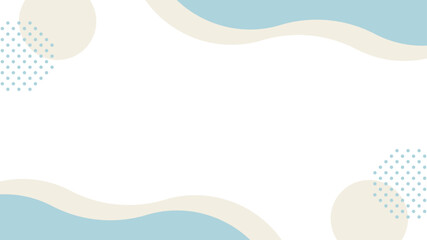 幾何学　抽象的　フレーム　水色　ナチュラル　フレーム　ウェーブ　水玉