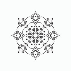 abstract floral mandala art design