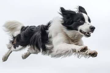 Fototapeta premium 高くジャンプする犬