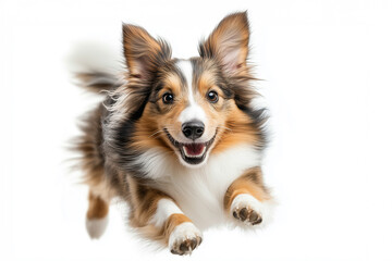 Fototapeta premium 高くジャンプする犬