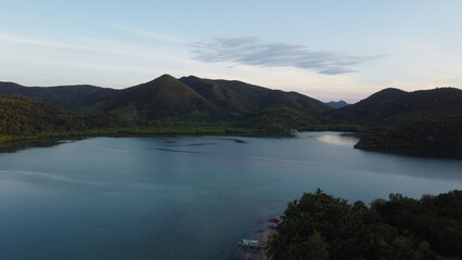 Amazing drone pictures from islands and coral reefs on the island Palawan Philippines