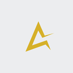 Letter A logo design vector template