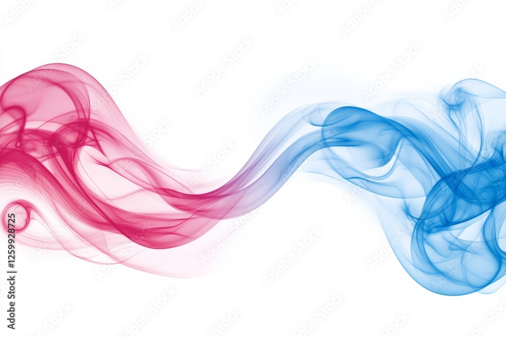 Aufkleber colorful wisps of smoke blend together in a dynamic flow demonstrating an artistic display of red an