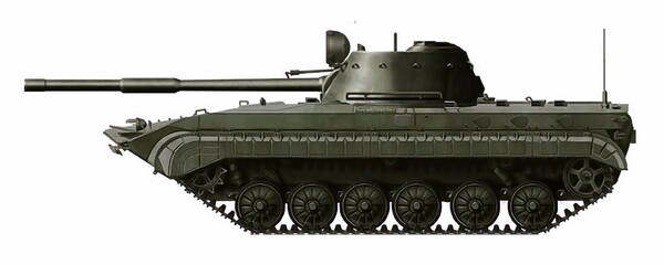 BMP-1 modernization option, with the installation of a turret with a 85mm gun © Tikros