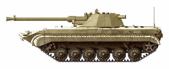 BMP-1 modernization option, with the installation of a turret with a 57mm gun © Tikros
