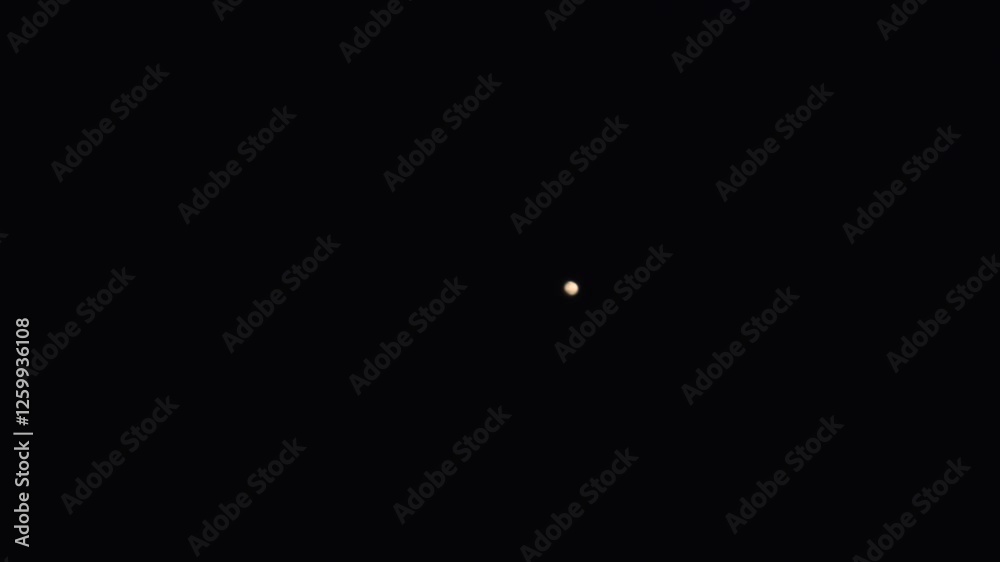 Sticker planet mars through telescope realtime view