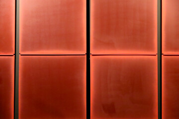 Colored red metal panel