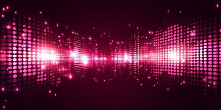 Pink Disco Lights Stage Background - Powered by Adobe