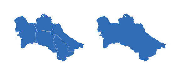 Obraz premium Turkmenistan Map vector icon. Minimalistic Colorful Map of Turkmenistan.