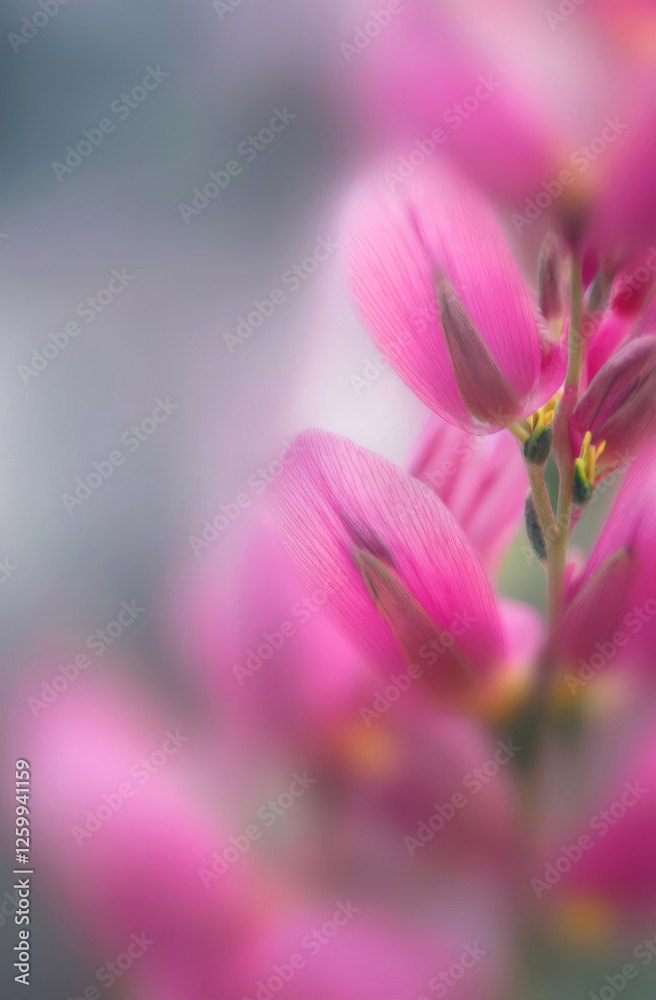 Canvas Prints Soft pink petals of milkweed create an abstract dance of color and light in this close-up.