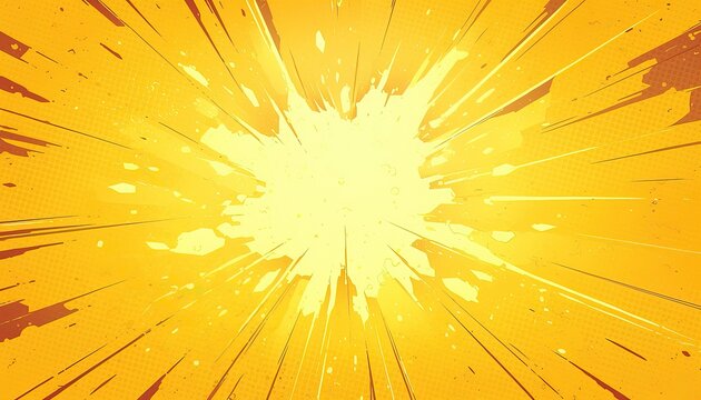 Bright yellow explosion burst background for vibrant design