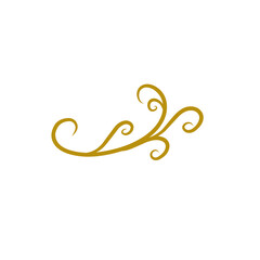 gold flourish swirl 