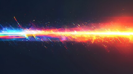 Vibrant Colorful Light Streaks Abstract Energy Burst Digital Art Background