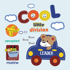 Obraz premium cool little division design cartoon vector illustration