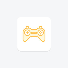 Gamepad duotone line icon, vector, pixel perfect, illustrator file