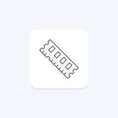 RAM thinline icon, vector, pixel perfect, illustrator file