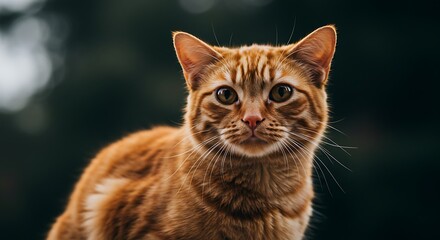 Fototapeta premium portrait of a tabby cat orange