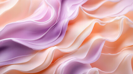 Obraz premium Soft pastel waves of fabric create delicate and soothing texture