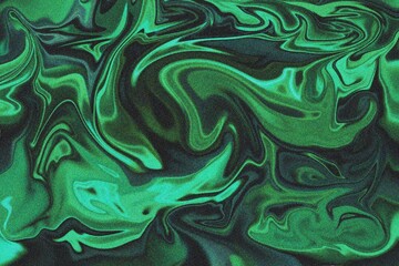 Obraz premium Vivid Green and Deep Blue Flowing Colors for Creative Digital Design