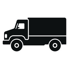 Delivery truck silhouette vector Illustration