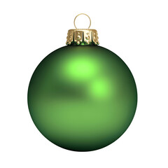 Green christmas ball transparent background