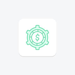 Money Making duotone line icon, vector, pixel perfect, illustrator file