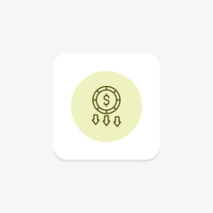 Money Loss pentaglow, vector, pixel perfect, illustrator file