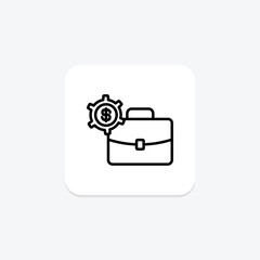 Investment Portfolio line icon, vector, pixel perfect, illustrator file