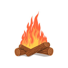Bonfire vector icon,bonfire on white background