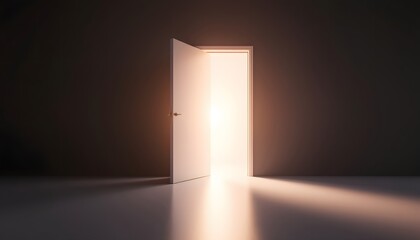 Open Door to Bright Light Hope and New Beginnings