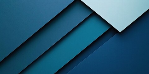 Abstract blue geometric diagonal layers background.