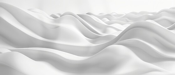 Obraz premium Expansive white background 3D illustration with a clean minimalist aesthetic, perfect for modern web design, marketing, and promotional projects