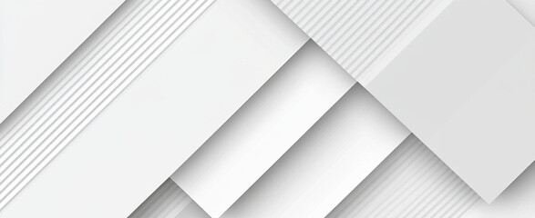 Abstract white background with texture pattern, layered geometric triangle shapes, white and grey glossy squares, abstract tech banner design. Graphic design element stripes concept for web, flyer