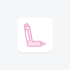 Inhaler duotone line icon, vector, pixel perfect, illustrator file