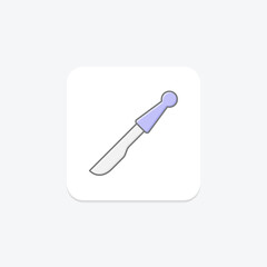 Scalpel lineal color icon, vector, pixel perfect, illustrator file