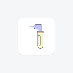 Dental Drill lineal color icon, vector, pixel perfect, illustrator file