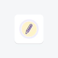 Thermometer color circle icon, vector, pixel perfect, illustrator file