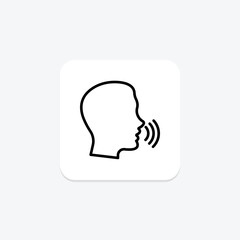 Speech Therapy line icon, vector, pixel perfect, illustrator file