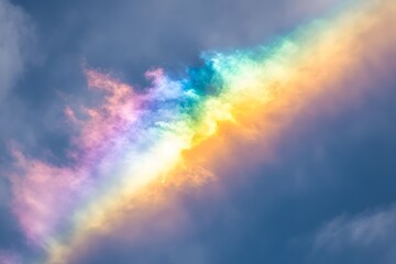Colorful rainbow cloudscape sky, vibrant hues
