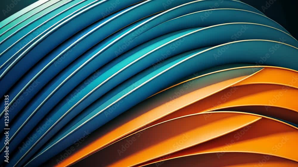 Poster Vibrant waves of color create an artistic tapestry across the canvas of light and shadow in a stunning visual display. Generative AI