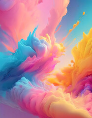 Obraz premium Color Explosion Backround Wallpaper