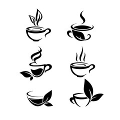 Cup of Drinks Logo Set Design Vector Collection