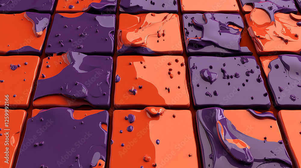Poster dynamic abstract design digital art colorful patterns studio environment close-up view creative conc