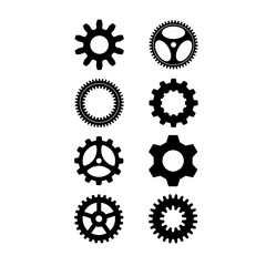 Black Setting Icon Set Collection Vector Illustration Design