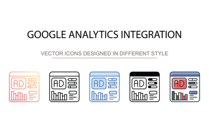 Obraz premium Google Analytics Integration icon design with white background stock illustration
