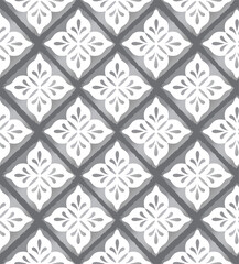 Fototapeta premium Seamless Geometric Pattern, Gray and White Tiles Pattern, wallpaper and git wrapping paper