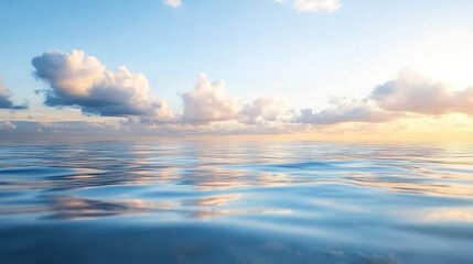 Obraz premium Serene Ocean Sky Sunset Cloudscape Reflection